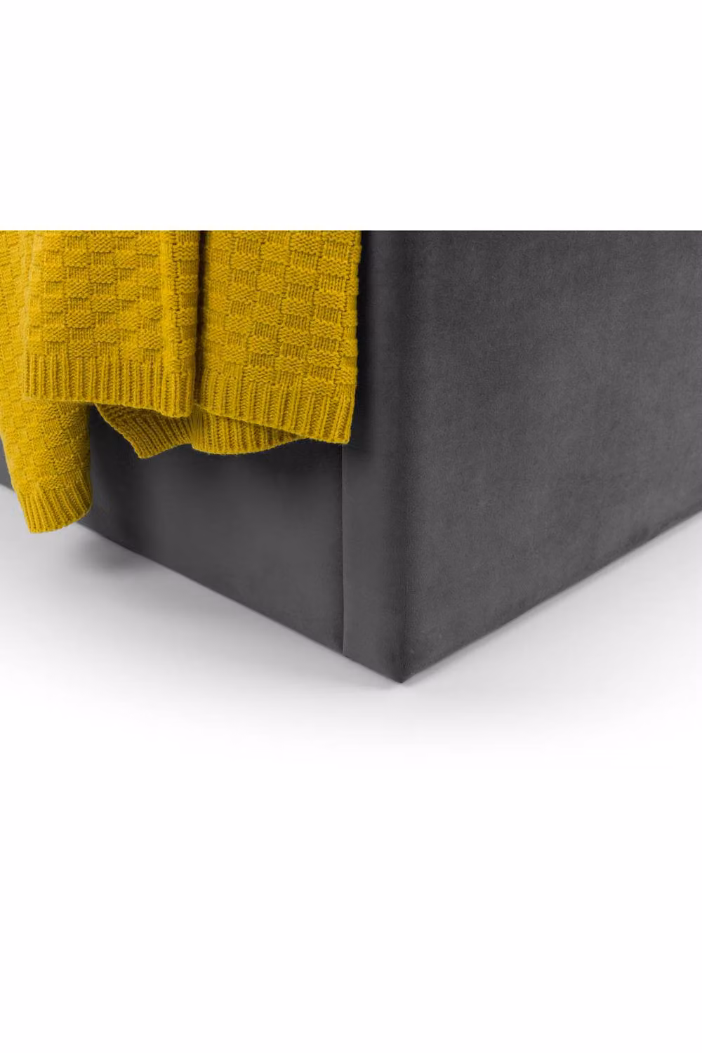 Julian Bowen Langham Grey Velvet Upholstered Ottoman Storage Bed, W/D/H: 180 x 200 x 163 cm – 5