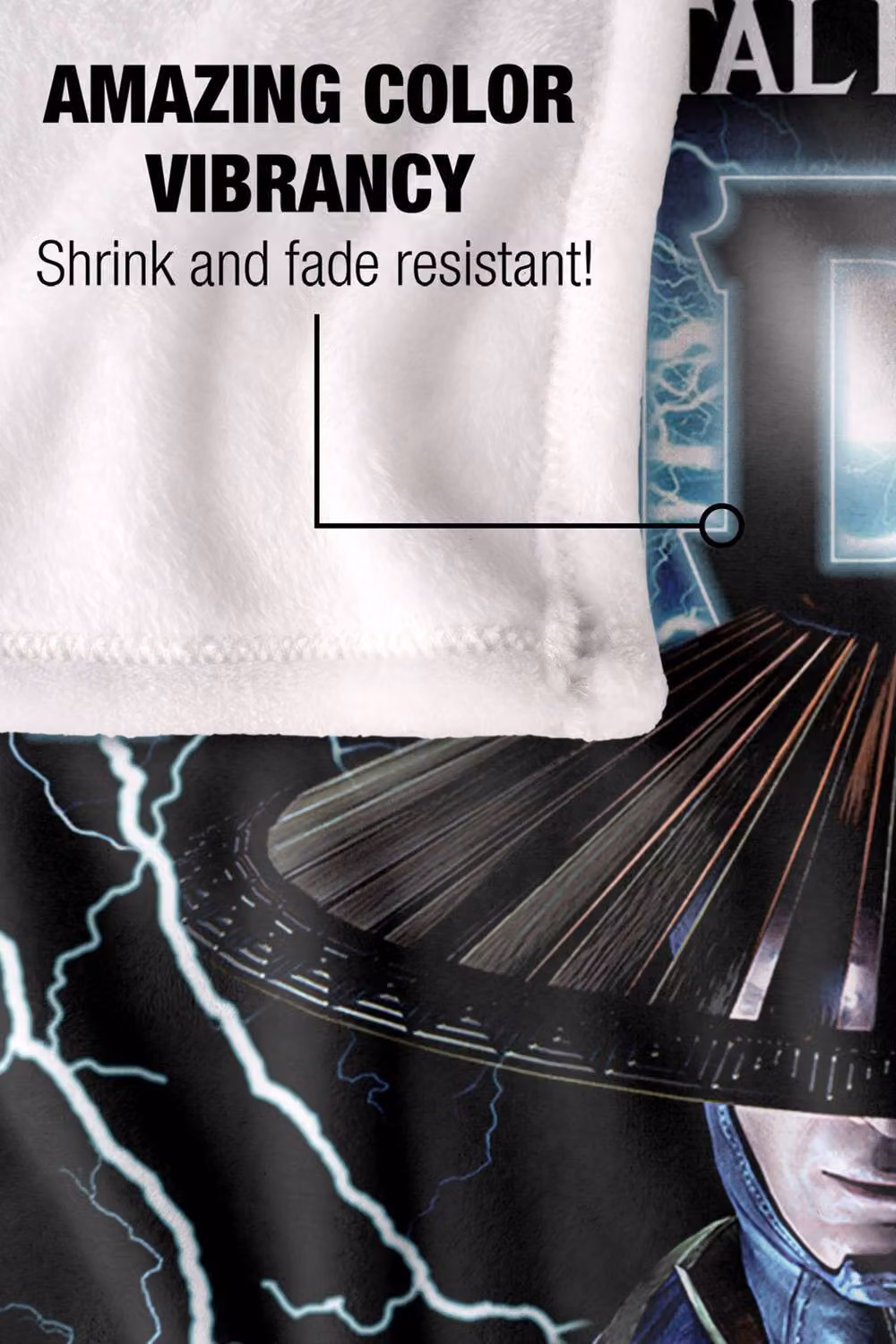 Warner Bros. Mortal Kombat Raiden Extra Large Silky Touch Super Soft Fluffy Polyester Throw Blanket in Multicolour and Black – 5