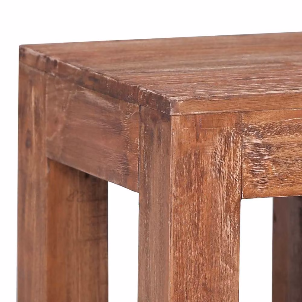 Berkfield Home Rustic Solid Reclaimed Wood Coffee Table, Brown, W/D/H: 30 x 30 x 30 cm – 3