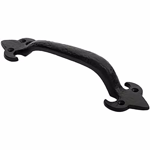 Loops Traditional Forged Iron Pull Handle in Black Antique Finish – 1