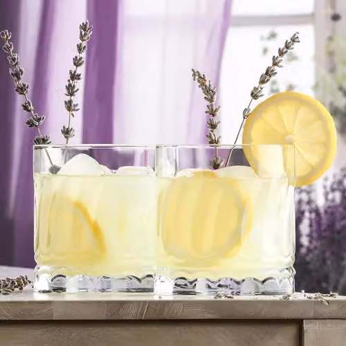 LAV 12 Piece Wave Geometric Glass Tumbler Set in Transparent – 3