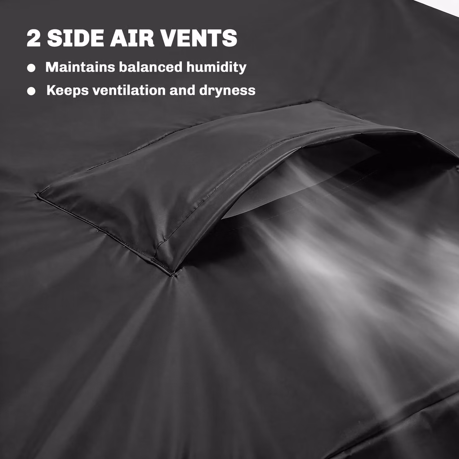 Outsunny Waterproof V-Shaped Sectional Sofa Cover in Black – 6