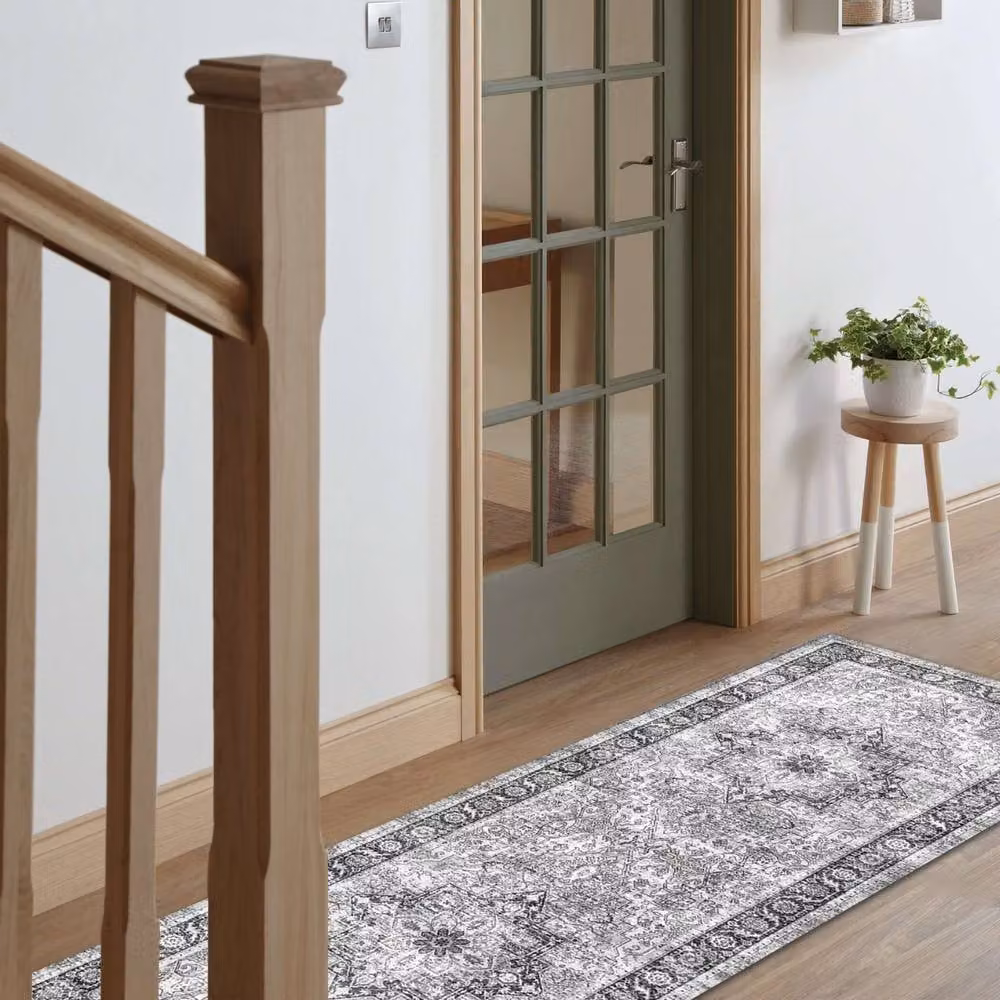 THE RUGS Azar Washable Persian Classic Oriental Rug in Grey, W/D/H: 60 x 180 cm – 3