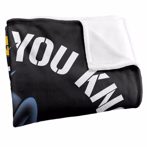 Warner Bros. Looney Tunes Daffy Big Head This Means War Super Soft Silky Touch Fleece Throw Blanket, Multicolour, W: 152 cm, D: 127 cm – 2