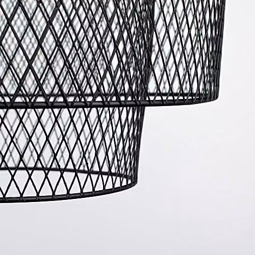 MiniSun Retro Steampunk 2 Tier Dome Ceiling Light Shade in Matt Black, Shade Width: 35.5 cm – 4