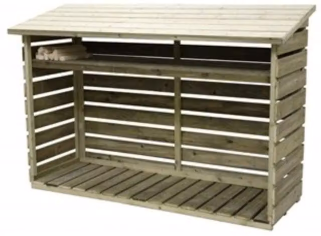 Empire Sheds Empire Log Store 7x2 Green Wood
