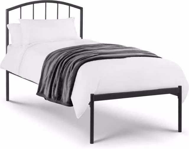 Cheshire Ivorywood Single Bed in Black, W/D/H: 90 x 200 cm – 1