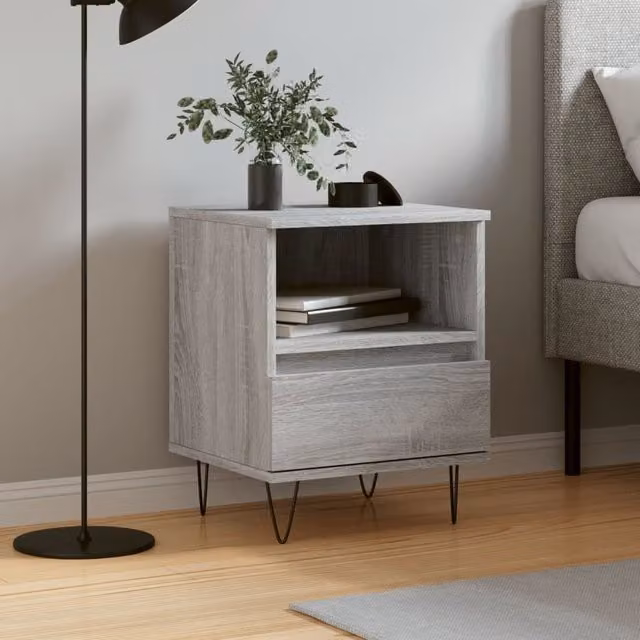 Berkfield Home Grey Sonoma Bedside Cabinet W/D/H: 40 x 35 x 50 cm – 1