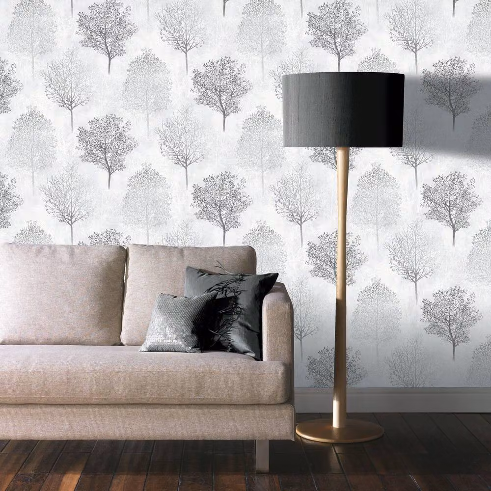 Arthouse Wonderland Botanical Floral Wallpaper in Mid Grey – 2
