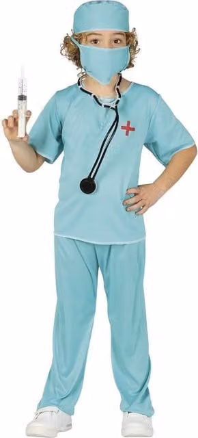 Fiestas Guirca Childrens Surgeon Costume in Blue and Black