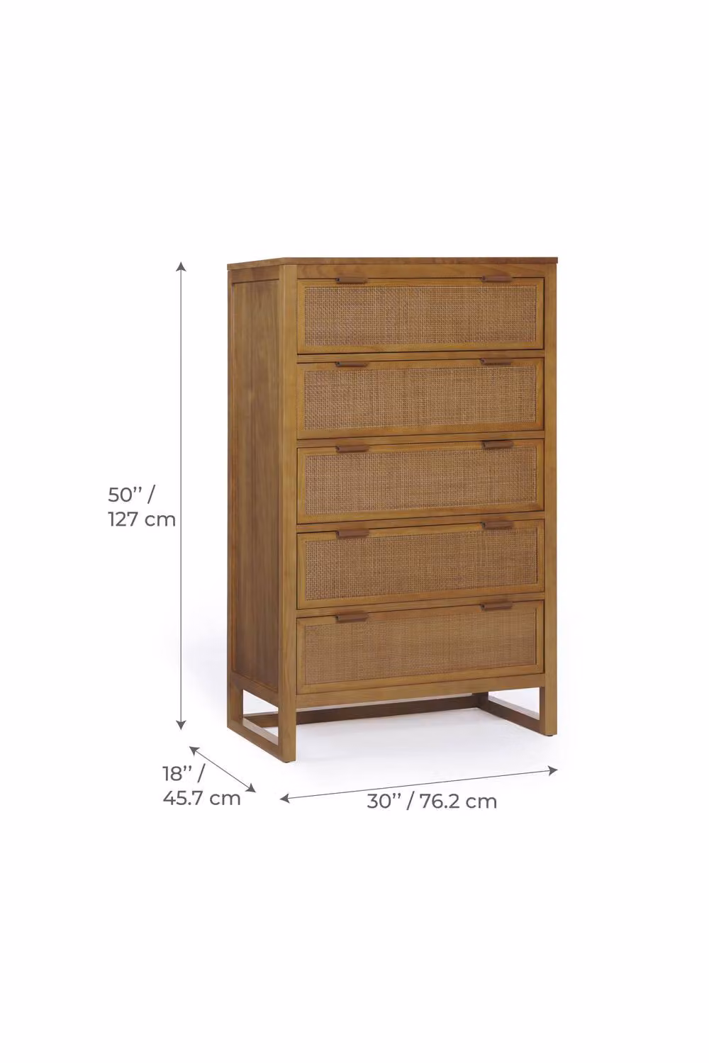 Teamson Home Hatteras Tall Bedroom Dresser Chest of Drawers in Sand – 5