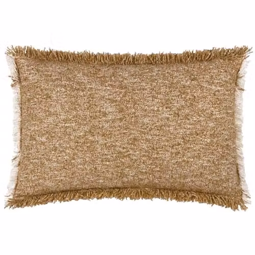 Riva Home Boho Rectangular Woven Cushion in Beige, W/D/H: 60 x 40 x 40 cm – 1