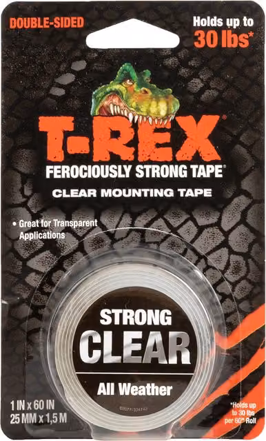 T-Rex Double Sided Transparent Plastic Mounting Tape