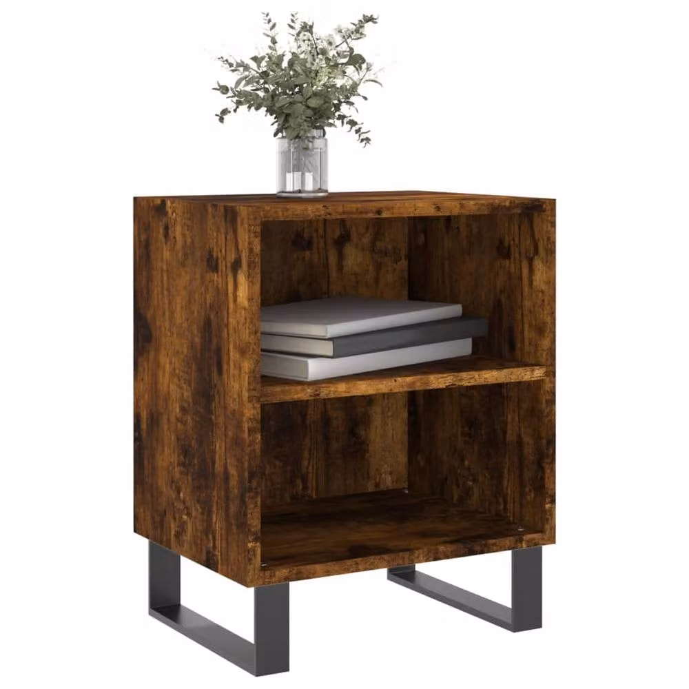 Berkfield Home Bedside Cabinet in Smoked Oak Brown, W/D/H: 40 x 30 x 50 cm – 3
