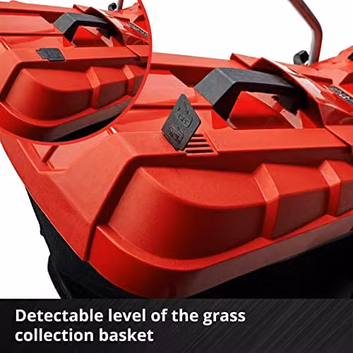 Einhell Power X-Change 18V Cordless Lawnmower with Rechargeable Battery and Quick Charger, Red – 6