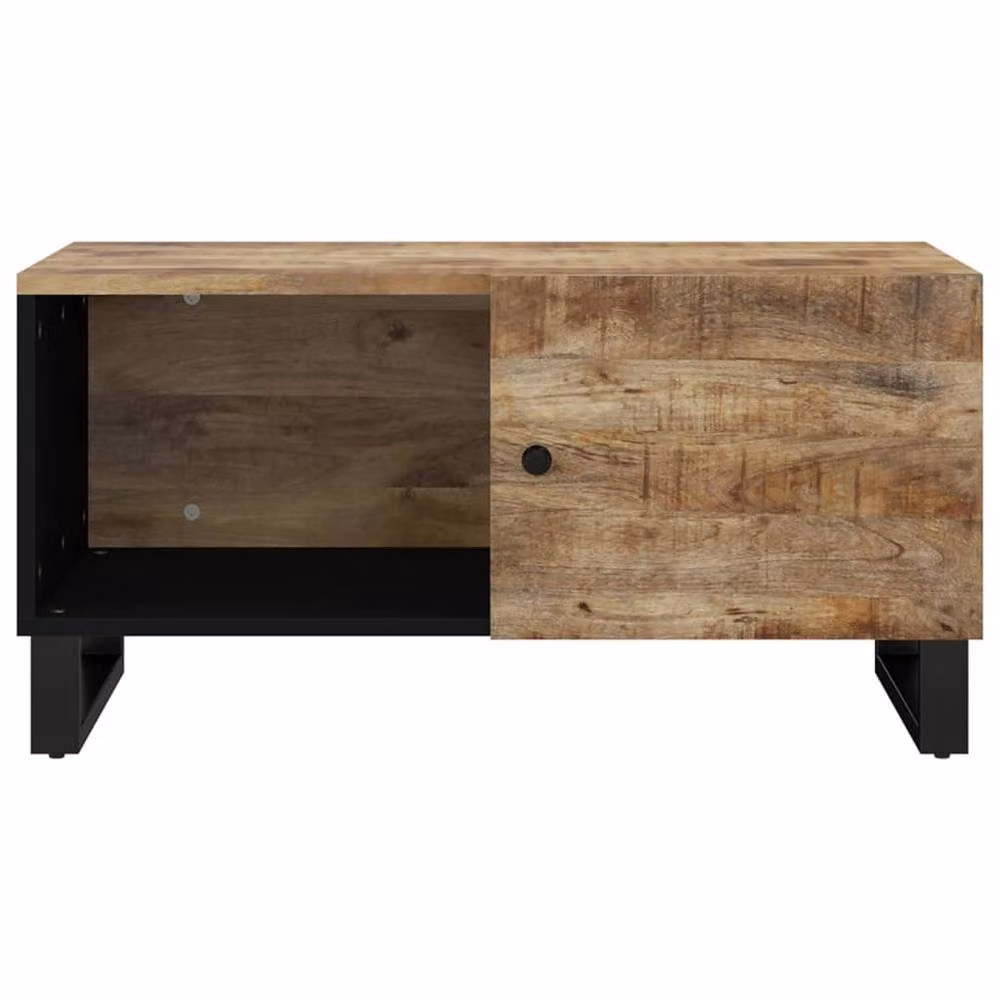 Berkfield Home Brown Mango and Engineered Wood Coffee Table, W: 80 cm, D: 50 cm, H: 40 cm – 3