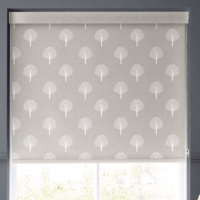 Emily Bond Yew Tree Translucent Made to Measure Roller Blind in Pebble Grey