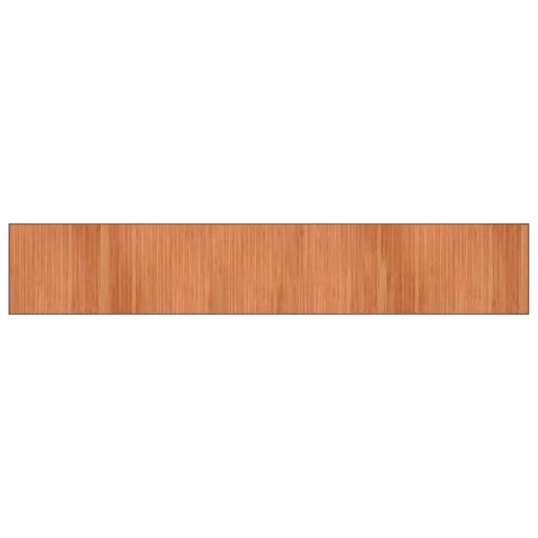 Berkfield Home Rectangular Bamboo Rug in Brown, W/D: 70 x 400 cm