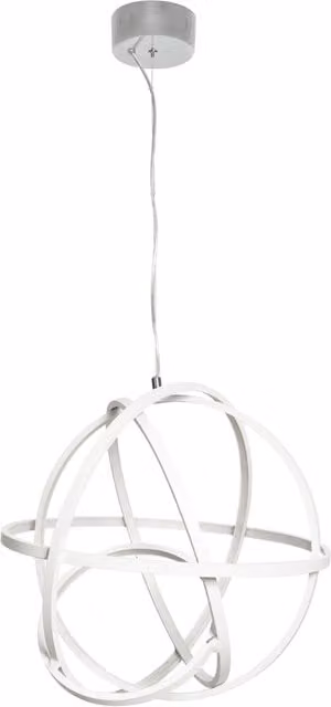 Litecraft Spherical LED Geometric Frame Pendant Light in White