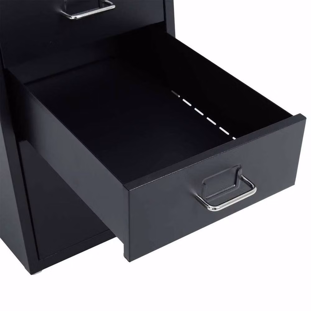 FLAVORA 8 Drawer Metal Filing Cabinet in Black – 3