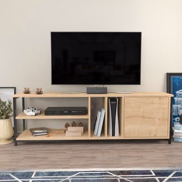 Oneida TV Unit in Oak and Black
