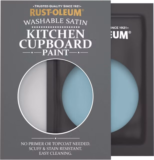 Rust-Oleum Kitchen Cupboard Satin Finish Tester Sachet in Belgrave Blue, 10ml