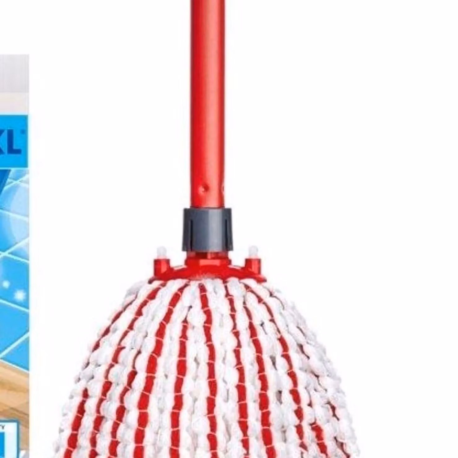 Vileda Supermocio Microfibre and Power XL Mop with Telescopic Handle in Red, White and Multicolour – 2