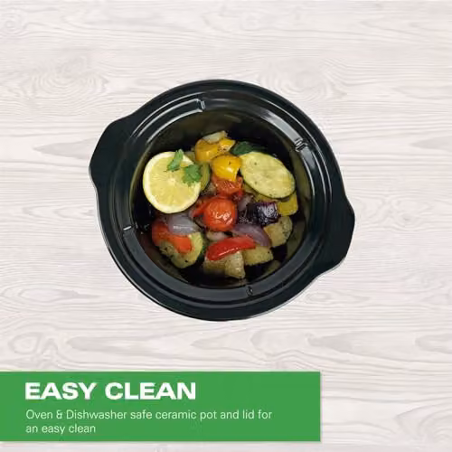 Hamilton Beach Mighty Mini Slow Cooker, 1.8L, Silver and Black – 4