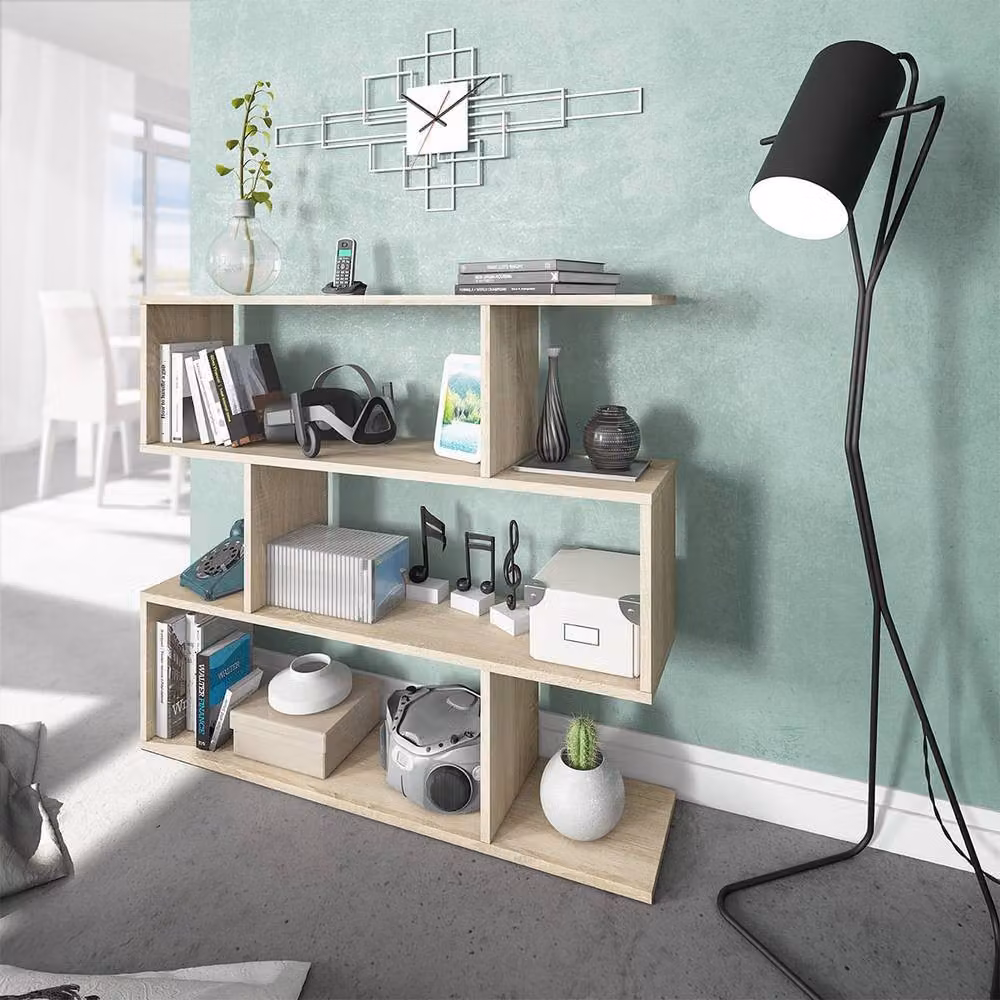 CALICOSY Athena 3-Tier Freestanding Shelf in White, W: 110 cm – 2