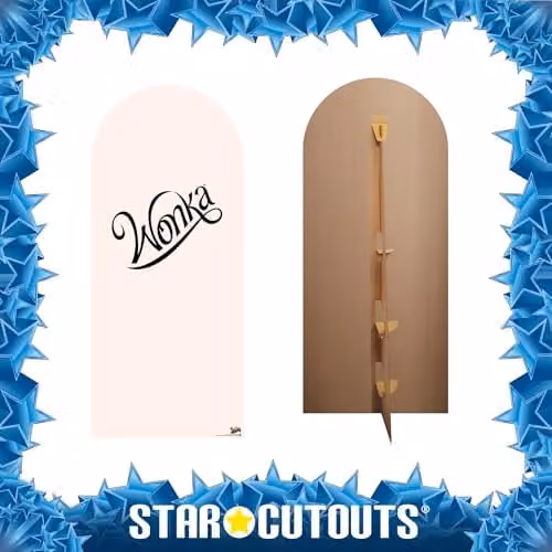 Star Cutouts SC4499 Willy Wonka Warm White Cardboard Backdrop Photo Background, Height: 185 cm – 2