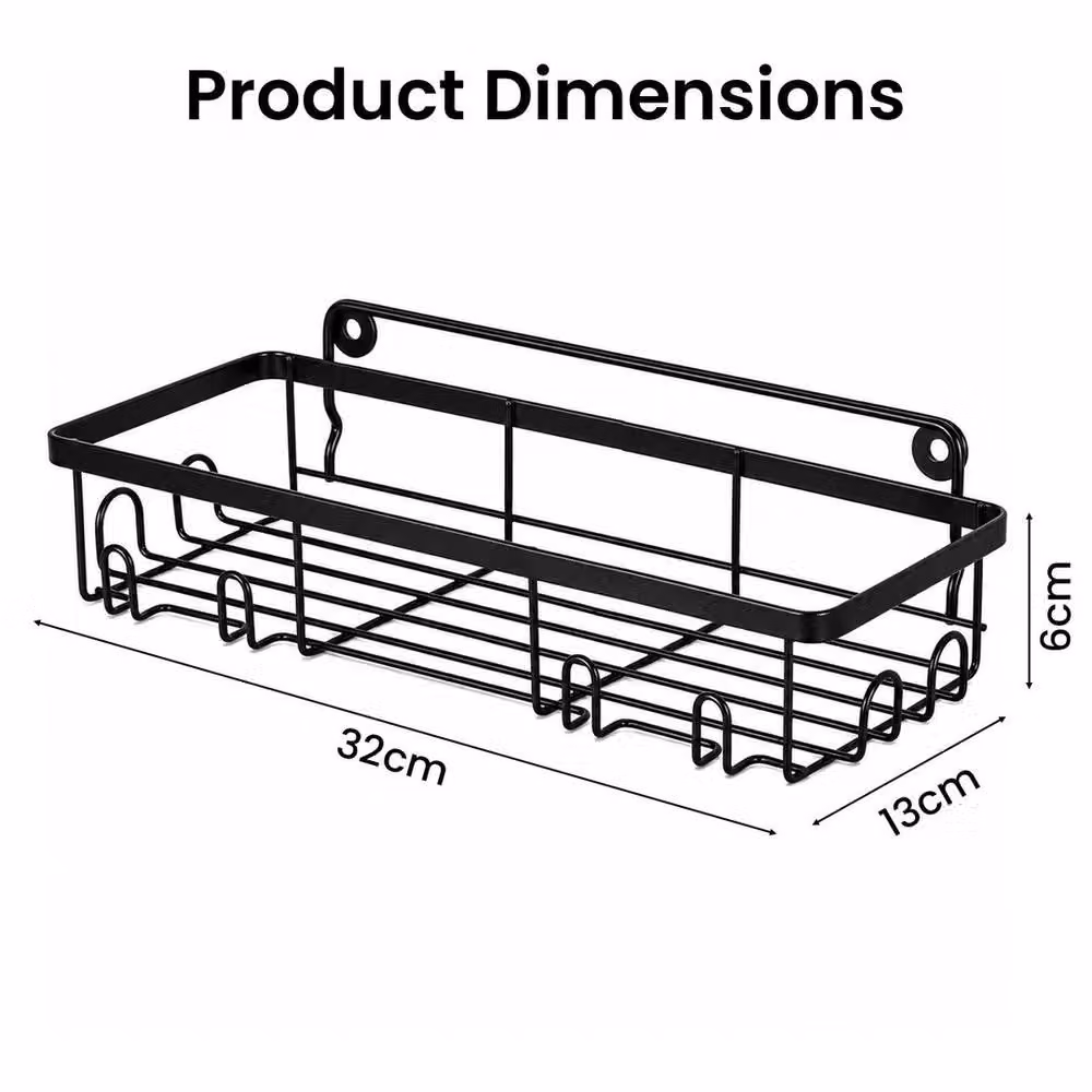 Kelvenix 5 Tier Metal Spice Rack Organiser in Black – 2