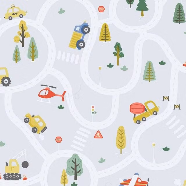 Holden Decor Roundabout Road Textured Abstract Wallpaper in Light Blue