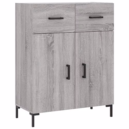vidaXL Grey Sonoma Sideboard in Engineered Wood W/D/H: 69.5 x 34 x 90 cm
