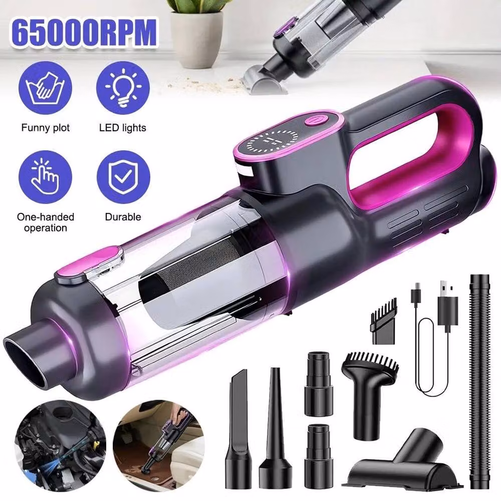 FLAVORA Cordless Stick Handheld Bagless Vacuum Cleaner in Black with Pet Hair Function – 4