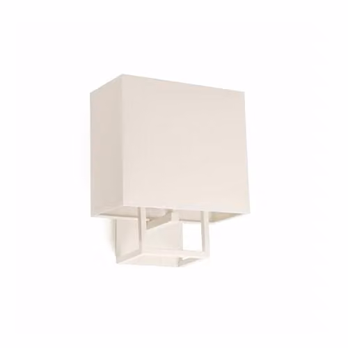 Netlighting Vesper White Fabric and Metal Indoor Wall Lamp with E14 Socket – 1