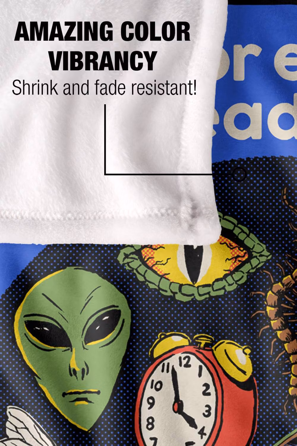 Steven Rhodes Existential Dread Super Soft Fleece Throw Blanket, Multicolour, W/D/H: 91 x 147 cm – 4