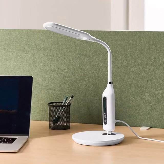 Wyld and Coco White LED Desk Lamp with Adjustable Arm, Dimmable Touch Control and Colour Temperature Adjustment