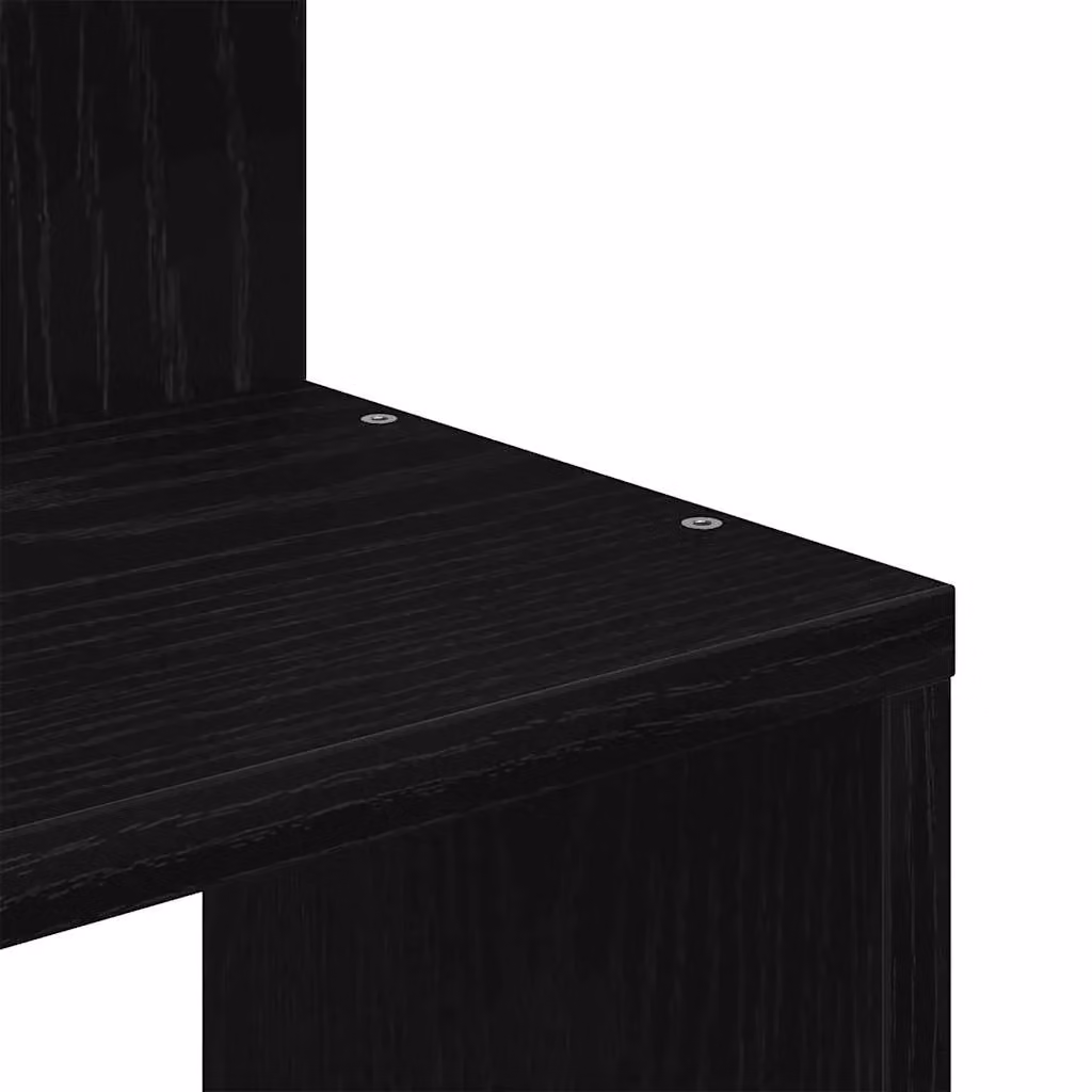 Berkfield Home Black Wall Mounted Corner Shelf, W/D/H: 32 x 32 x 127.5 cm – 4