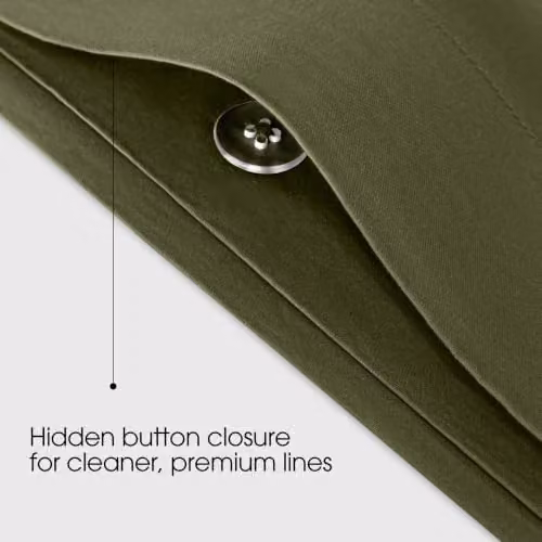 Bedable Green Cotton Mako Sateen Duvet Cover, 460 Thread Count, Single – 3
