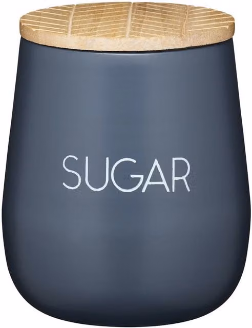 KitchenCraft Serenity Geometric Airtight Sugar Canister in Grey