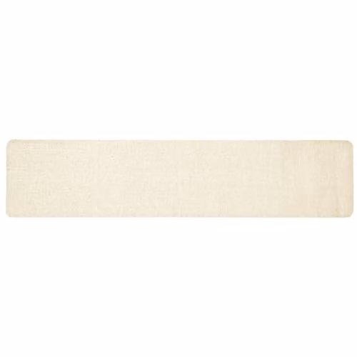 My Mat Plain Rectangular Runner in Beige and White, W/D/H: 67 x 300 cm, Non-slip and Washable
