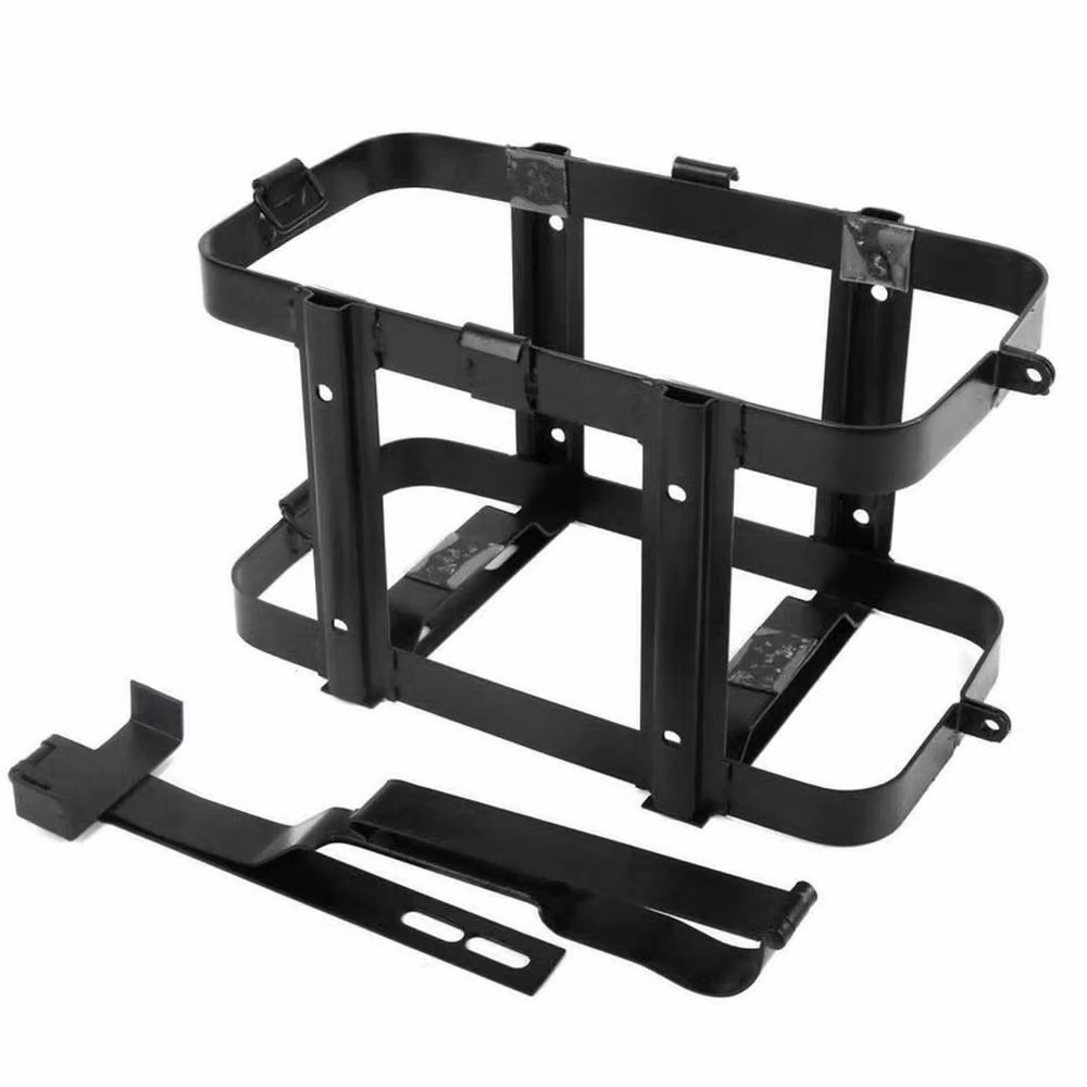 FLAVORA Carbon Steel Gas Can Holder Rack Accessory in Black, Width: 50 cm – 4