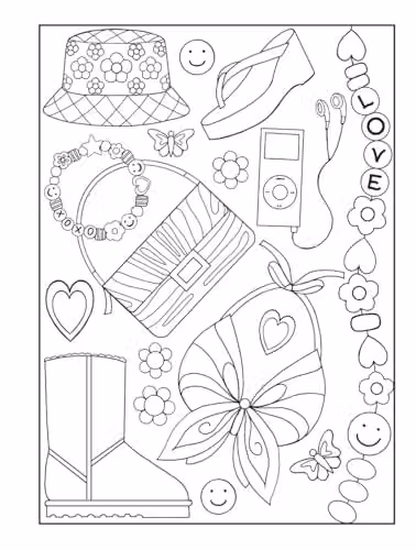 Creative Haven Y2K Fashions Colouring Book – 2