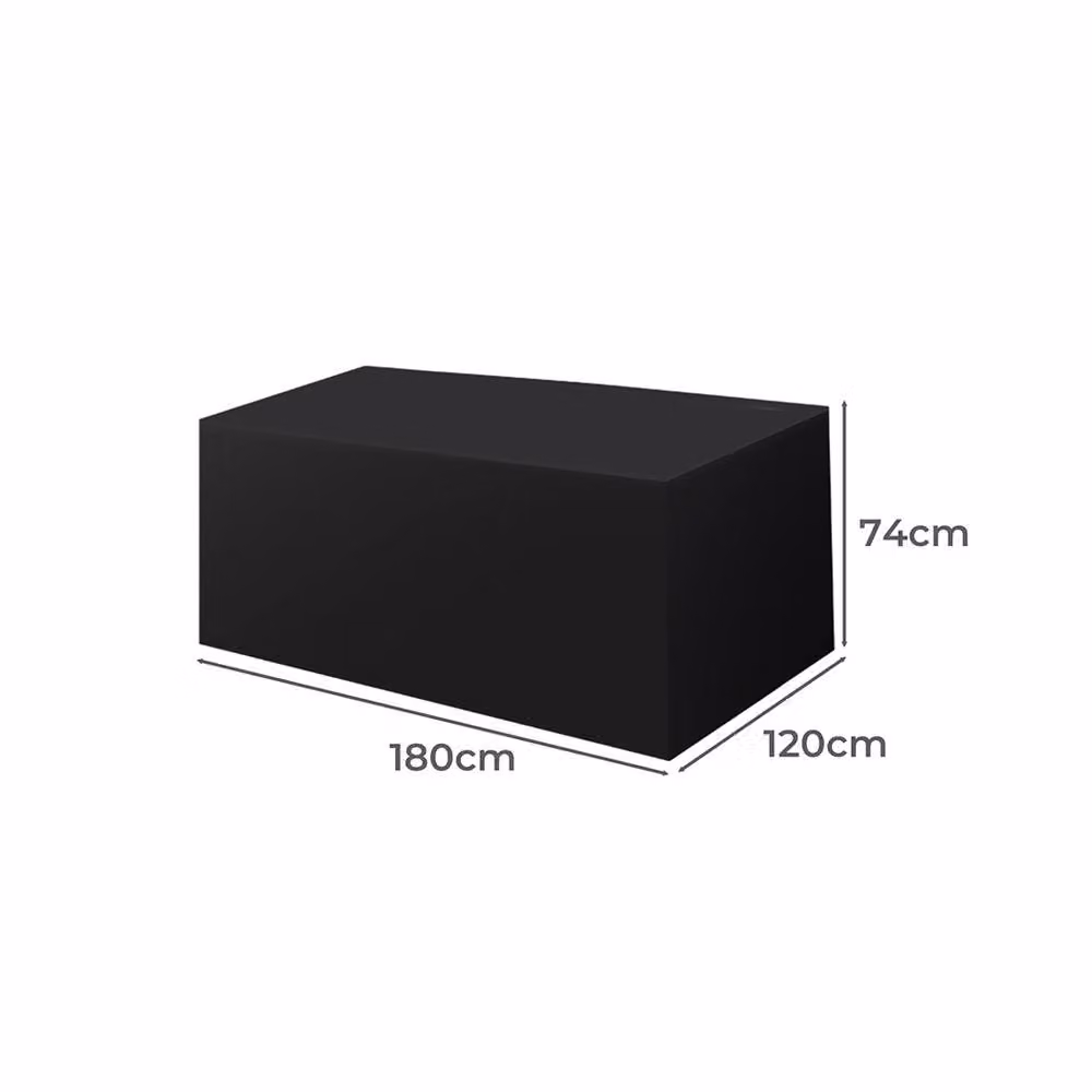 Marlow 180cm Waterproof Outdoor Furniture Cover with UV Protection in Black – 4