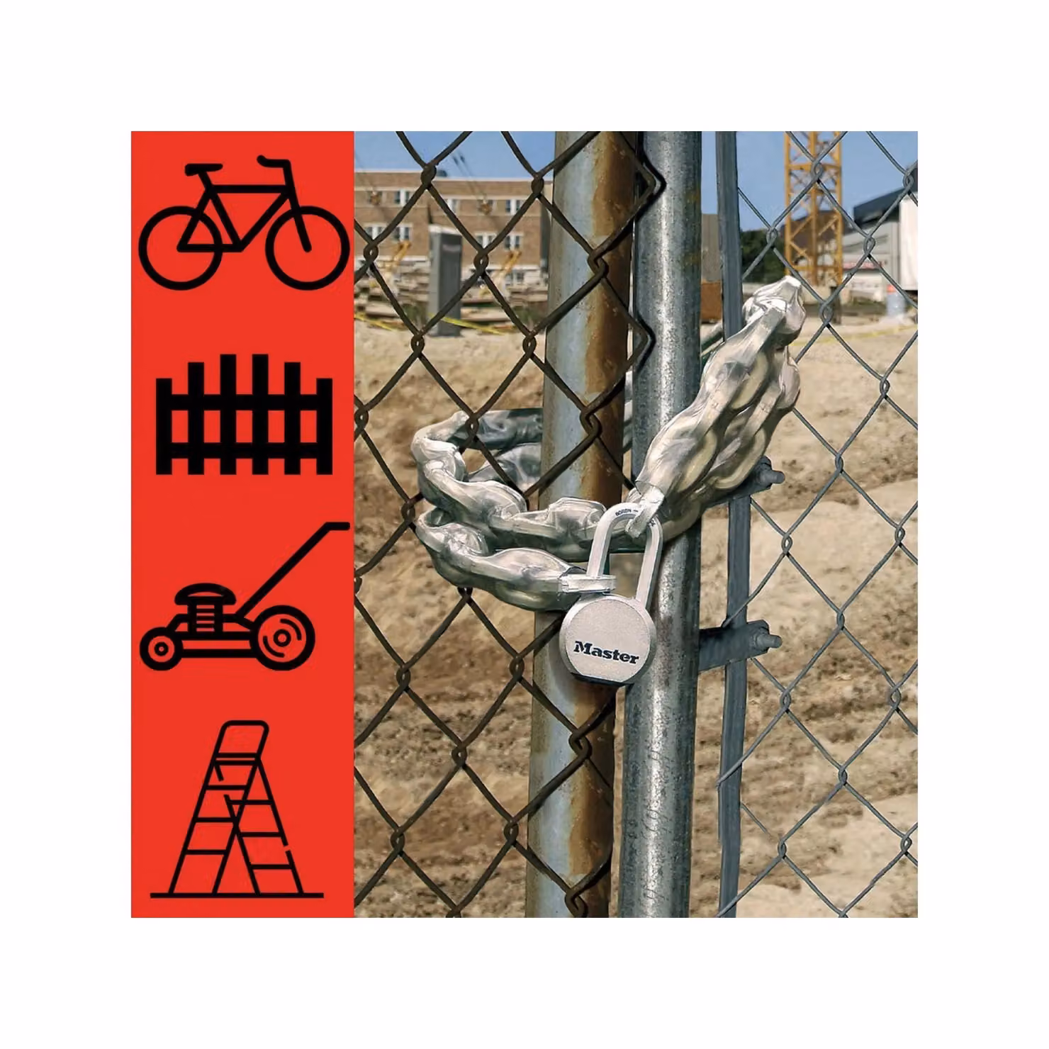 Master Lock Stainless Steel Hardened Chains in Silver and Multicolour – 2