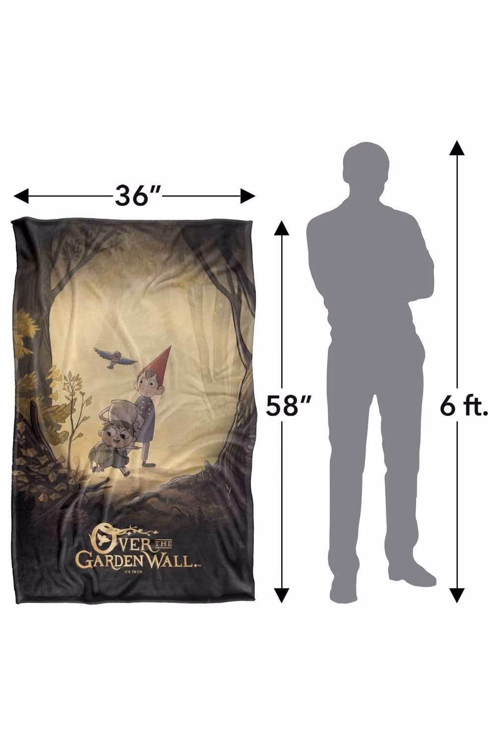 LOGOVISION Over The Garden Wall Poster Super Soft Fleece Throw Blanket, Multicolour, W: 91 cm, D: 147 cm – 7