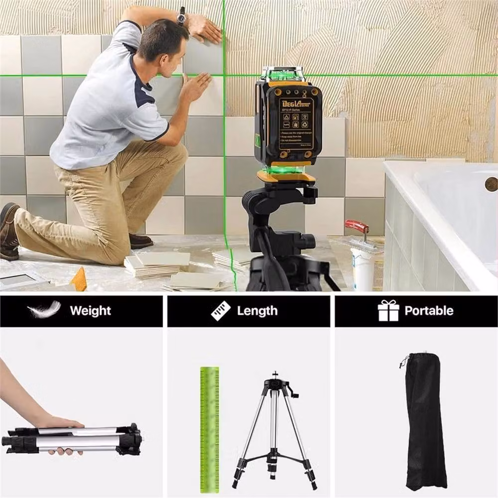 Nordara Adjustable Aluminum Laser Level Tripod Stand with Bag, Silver, 1.5m – 4