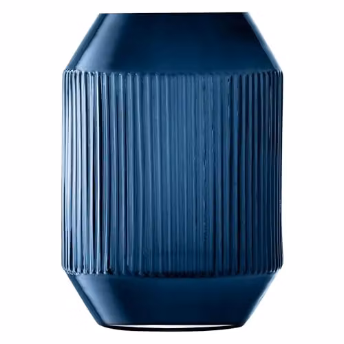 LSA International Rotunda Blue Glass Lantern and Vase, Height: 26 cm – 2