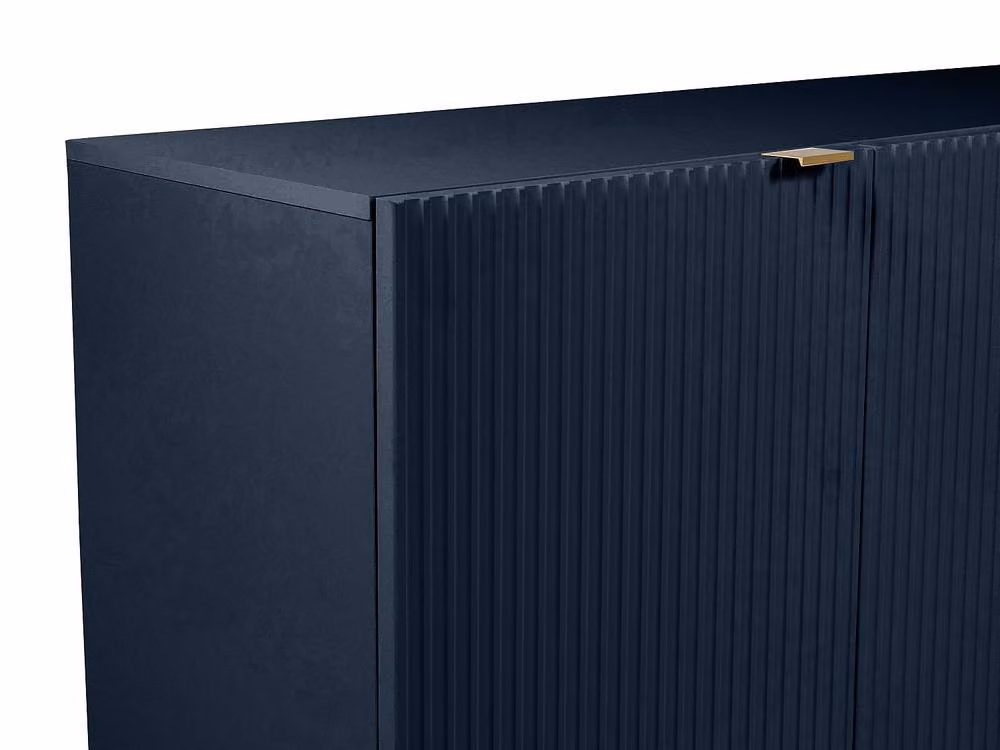 Vente-unique YESINIA 4-Door Buffet in Midnight Blue and Gold, MDF and Steel – 3