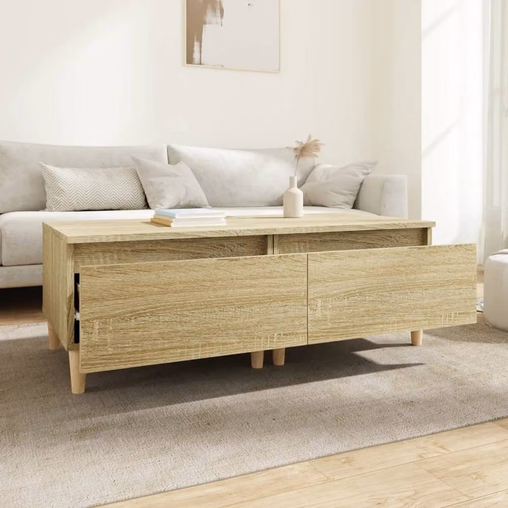 Berkfield Home Set of 2 Sonoma Oak Side Tables in Light Brown, W/D/H: 50 x 46 x 35 cm – 2